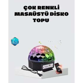 Resim Marsilyan- Taşınabilir Mini Disko Topu Lamba – Müzikle Senkronize Işık Efekti ve Parti Atmosferi 