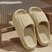 Resim Unisex EVA Terlik - Hafif Yumuşak Tabanlı İç/Dış Mekan Ev Ayakkabısı, Canlı Kırmızı Minimalist Tasarım Banyo ve Günlük Kullanım için, Yazlık Açık Burunlu Terlikler, Rahat Tabanlı, Basit Stil, Konforlu Kaydırmazlar 