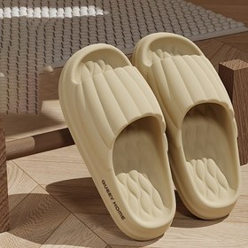 Resim Unisex EVA Terlik - Hafif Yumuşak Tabanlı İç/Dış Mekan Ev Ayakkabısı, Canlı Kırmızı Minimalist Tasarım Banyo ve Günlük Kullanım için, Yazlık Açık Burunlu Terlikler, Rahat Tabanlı, Basit Stil, Konforlu Kaydırmazlar 