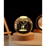 Resim Geyik Renk Değiştiren Işıklı Cam Küre 8cm 