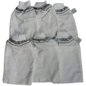 Resim Kelebek Kese Lastikli İnce Hamam ve Banyo Kesesi 6'lı Beyaz 