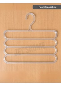 Resim Dolap İçi Pantolon Kravat Şal Askısı Kristal Askı 5 Katlı Elbise Askısı Şeffaf 