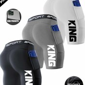 Resim 3 adet RUKIOO Erkek Spor Şortu, Yüksek Esneklikli Polyester ve Spandex Karışımı, Düz Renkli Spor Koşu Şortu, Nefes Alabilir ve Çabuk Kuruyan, Cepli, Basketbol Antrenmanı ve Kompresyon Mayo Şortu 