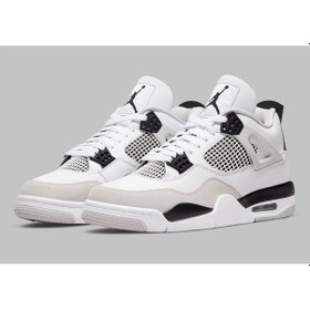 Resim Nike Air Jordan 4 Retro GS Military Black Erkek Spor Ayakkabı 