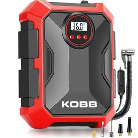 Resim KOBB KB200 12Volt 150 PSI Ayarlanabilir Dijital Basınç Göstergeli Hava Lastik Şişirme Pompası 
