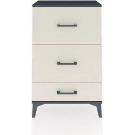 Resim Arges Komodin 3 Çekmeceli 60X30X96 Antrasit-Aytaşı 