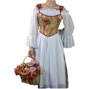 Resim Gulirifei Kadın Y2k Camiş Çiçek Büstiyer Korse Balık Kemikli Streetwear Black L 