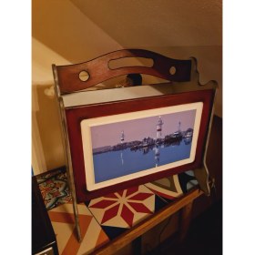 Resim Kilida Sanat-Ahşap El Boyaması Gazetelik Dergilik 