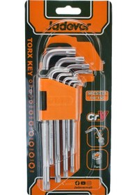 Resim Jadever Torx Yıldız Anahtar Seti, 9 Parça, Uzun Tip 