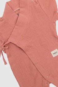 Resim Totzee Müslin Uzun Kimono Tulum Mercan Rengi 