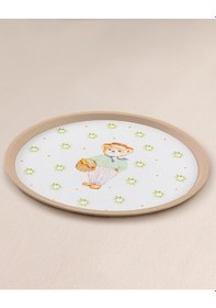 Resim Madame Coco Liana Bear Yuvarlak Tepsi 1kteps199436x36x1,5 Cm-yeşil 