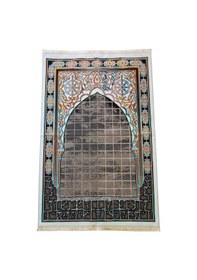 Resim Lüks Çeyizlik Halı Tipi Dokuma Seccade Siyah 