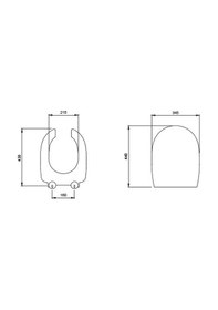 Resim Bocchi Önü Açık Klozet Kapağı Parlak Beyaz A0324 Beyaz 