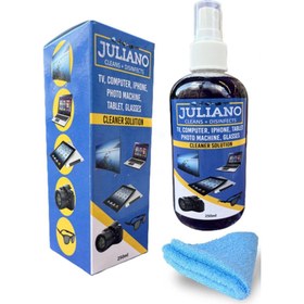 Resim Juliano Tv Ekran Temizleme Spreyi + Mikrofiber Temizleyici Bez Hediye (150 Ml) 