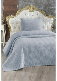 Resim Ultrasonik Welsoft Tek Kişilik Yatak Örtüsü 180x230 Gri Gri 