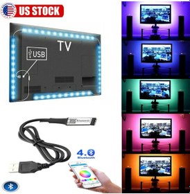 Resim Telefon Bluetooth Kontrol Lcd Led Tv Için Tv Arkası Rgb Usb L 