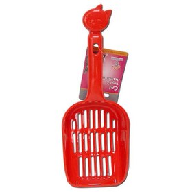 Resim Eastland Temizleme Kedi Kumu Küreği Kırmızı 10x26x5 Cm 