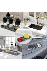 Resim Kırcı Store Silikon Yağdanlık Yağlık Standı Yağdanlık Altlığı / Çok Amaçlı Organizer Sunumluk Yağdanlık 23x10 Cm 