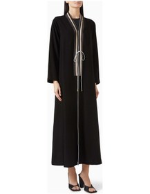 Resim Lava Design Şık Ve Modern Kuşaklı Abaya Tasarımı İle Elegan Bir Görünüm Siyah 