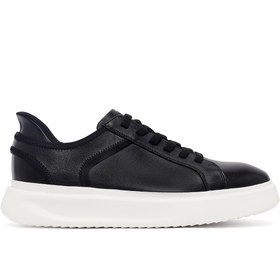 Resim Derimod Erkek Siyah Bağcıklı Kalın Tabanlı Deri Sneaker 25WFD694318 
