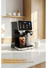 Resim Sinbo SCM 2995 Pro 20 Bar Basınç Süt Haznesi Dokunmatik Kapsüllü & Toz Kahve Espresso Makinesi 