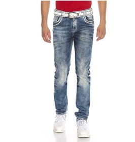 Resim Cd314 Erkek Relaxed Fit Kesim Kot Pantolon Blue 