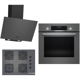 Resim 311 Gri 3'lü Ankastre Set (HBF534EH3T-POP7C9P30O-DWK64PJ70T) 