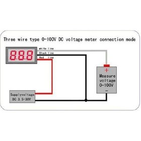Resim Voltmetre Dc 0-100V Panel Tip Yeşil 0,56 Inch 