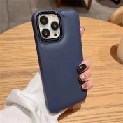 Resim HappyCase Iphone 13 Pro Kılıf Düz Puffer Kamerası Açık Puff Kılıf Kapak-Lacivert 