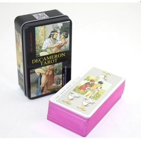 Resim Metal Kutulu Tarot Kartı Decameron 