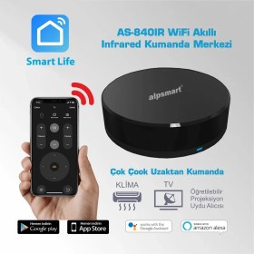 Resim AlpSmart Wifi Akıllı Ir Kumanda Merkezi Uzaktan Erişim Özelliği ile 90.000 Cihaz Kontrolü 