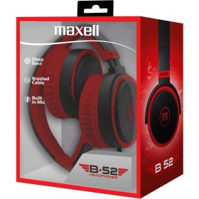 Resim Maxell Mla B52 Kulaküstü Kablolu Kulaklık Siyah/kırmızı 
