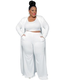 Resim Sones Günlük Moda Spor Ev Üç Parçalı Takım Beyaz 