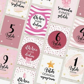 Resim Kız Bebeklere Özel Fotoğraf Çekimi Anı Kartları 