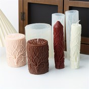 Resim Noel Geyik Boynuzu Mum Kalıbı - Aromaterapi Plastik ve Reçine El Sanatları için 3D Silikon Rölatif Tasarım, Mükemmel Noel Dekor Hediyesi, Şık Yazı Desenleri ile Festif Geyik Kolu Silindir Kalıbı, Mum Yapımı Malzemeleri 