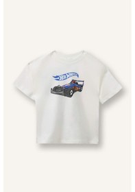 Resim Defacto Hot Wheels Regular Fıt Kısa Kollu Tişört Erkek Bebek H4766a526smer105 Ekru-er105 