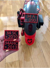 Resim Three D Maker Kampanya - 3d Kişiye Özel Plaka- Dekor , Scooter , Elektrikli Bisiklet Vb. (3M BANT ILE) 