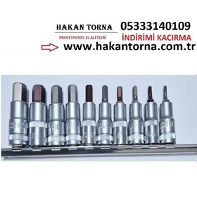 Resim Hakantorna Rico 1/2 Kısa Allen Lokma Takımı Cr-v 10 Parça 
