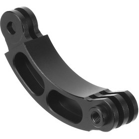 Resim Alüminyum Alaşım-1x Kask Uzatma Kolu Dağı Kısa Çubuk Kavisli Tip Gopro Hero 8 7 6 5 Insta360 Xiaoyi Sjcam Eken Eylem Kamera Aksesuarları 