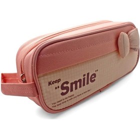 Resim Kalem Kutusu Fiyonk Smile Geniş Kapasiteli İki Bölmeli Kalemlik - Pembe 