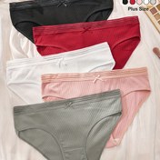 Resim Her Gün Rahatlık | Kadınlar İçin Büyük Beden Külotları - Çeşitli Renkler (Siyah, Beyaz, Kırmızı, Pembe, Açık Gri), Nefes Alabilen ve Rahat Dokusu ile Nervürlü Kurdele Detayı, Çoğu Kişilik İçin Bir Beden Uygun 