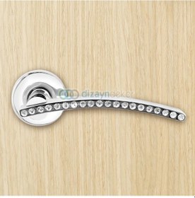 Resim Kapı Kolu Taşlı Saten Krom 603kt Oda-barelli 