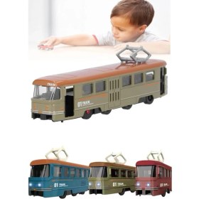 Resim HYD Oyuncak Metal Tren Sesli Işıklı Çek Bırak Özellik Tren Oyunu 