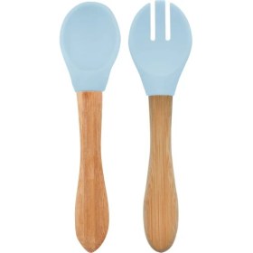 Resim Mama Kaşığı ve Çatal Seti Mineral Blue 