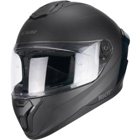 Resim Cgm 330A Rıot Sport Kapalı Kask Spoyler Siyah -S 