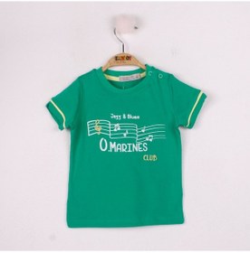 Resim Toontoy Kids Toontoy Erkek Bebek Marines Baskılı T-shirt Yeşil 