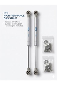 Resim Std 100N Gazlı Piston - Mutfak Dolabı Mobilya Kapak Amortisörü (1’li Paket). 