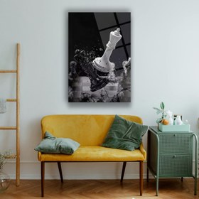 Resim Şah Mat Satranç Cam Tablo - MOD129 - 45 x 65 cm 