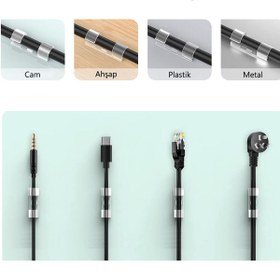 Resim Beatitude Kablo Sabitleyici 10'lu Karışık Kabloları Düzenleme Toparlayıcı Kablo Düzenleme Aparatı 