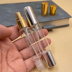 Resim 2 adet 10ml Çift Kullanımlı Parfüm Sprey Şişeleri - Rulo ile, Şeffaf Cam, Doldurulabilir ve Taşınabilir, Seyahat ve Ofis Gereksinimleri için İdeal, Eau de Toilette ve Cilt Bakımı Sprey Şişeleri içerir, Seyahat Aksesuarları | Taşınabilir Koku Dağıtıcısı | Doldurulabilir Sprey Şişesi 